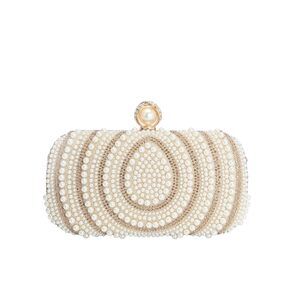 4905 Pearl Beaded Glitter Rhinestones Handbag Elegant Evening Wedding Party